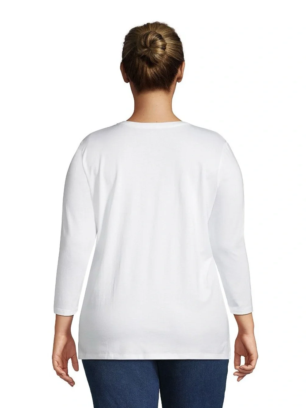 Lands' End Women's Plus Size 3/4 Sleeve‎ Cotton Supima Tunic